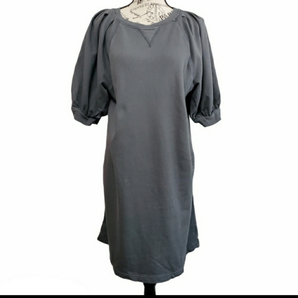 Universal Thread ladies size med. dark grey puff short sleeve t-shirt dress nwt